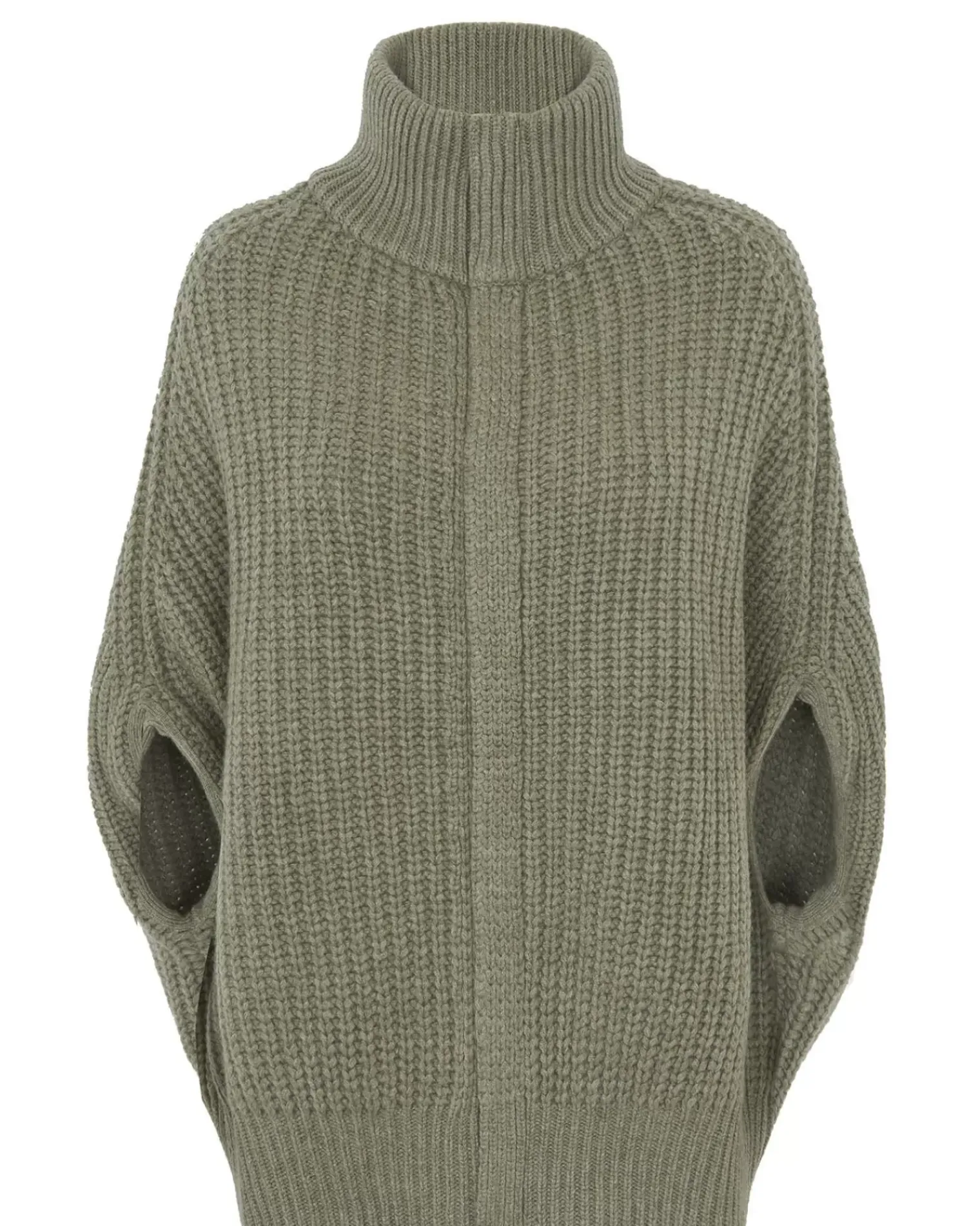 Kujten Jackets & Vests>Cashmere Sleeveless Zipped Jacket Kaki Chine