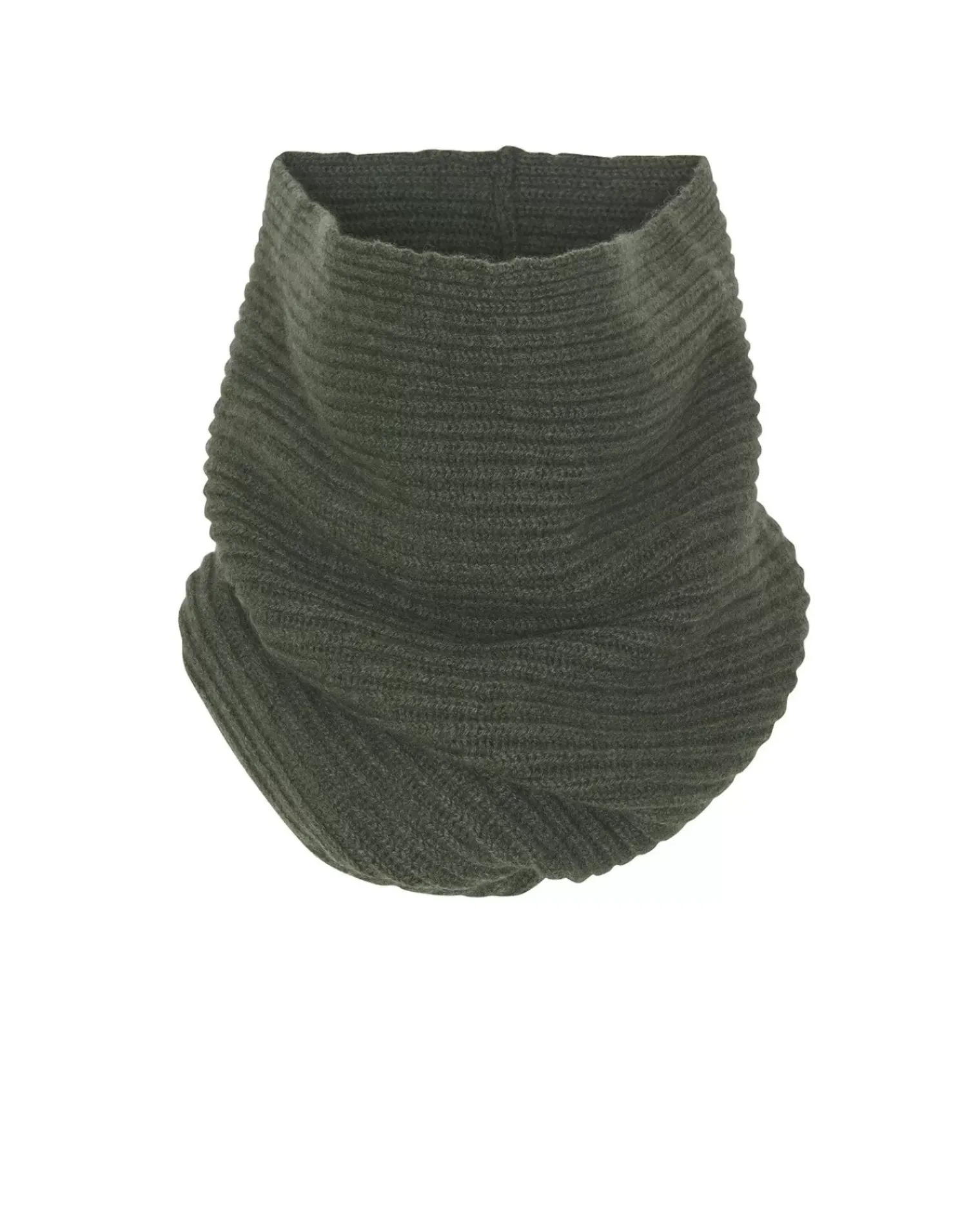 Kujten Scarves & Snoods>Cashmere Snood Kaki Fonce