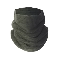 Kujten Scarves & Snoods>Cashmere Snood Kaki Fonce
