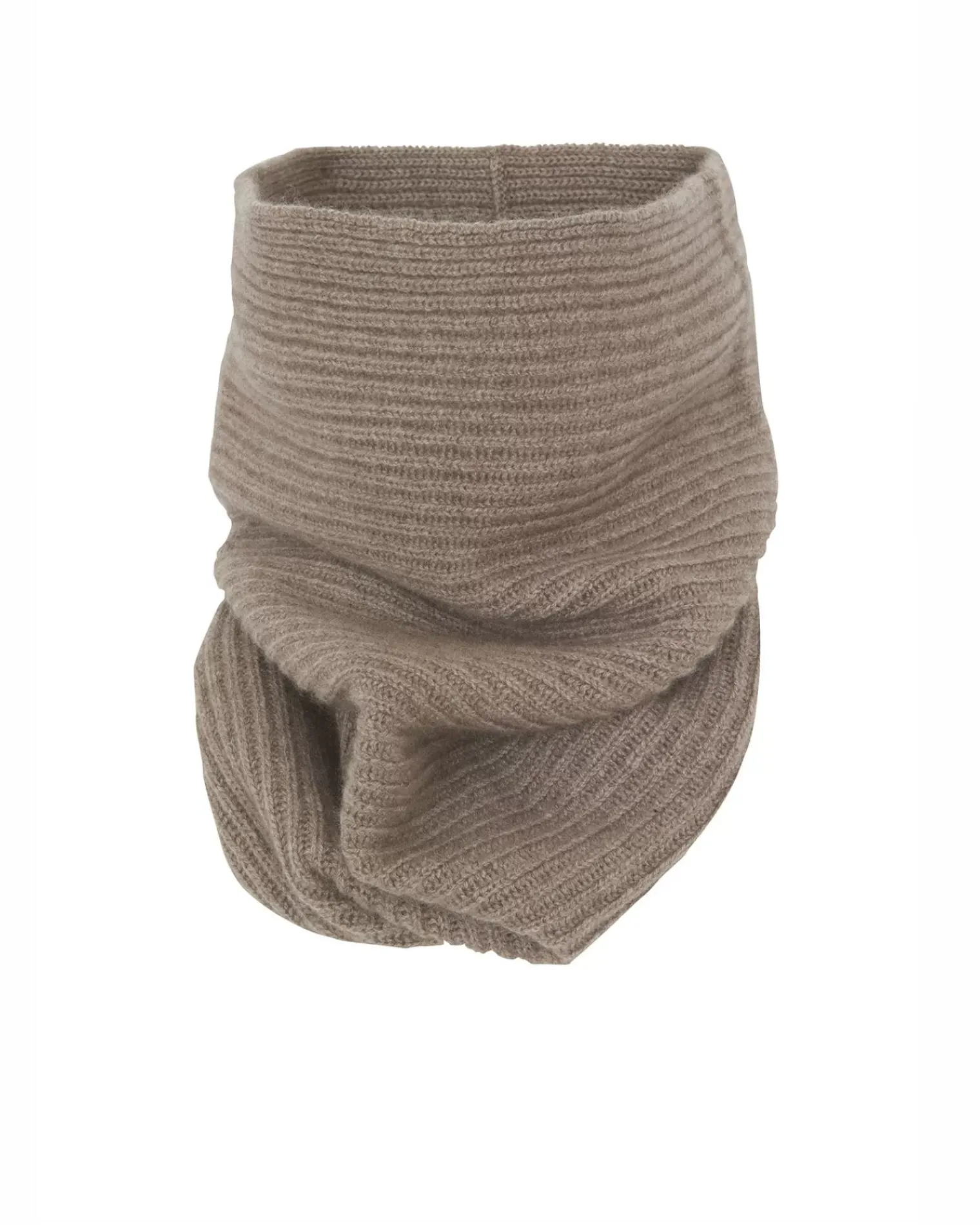 Kujten Scarves & Snoods>Cashmere Snood, 4-Threads Beige Taupe