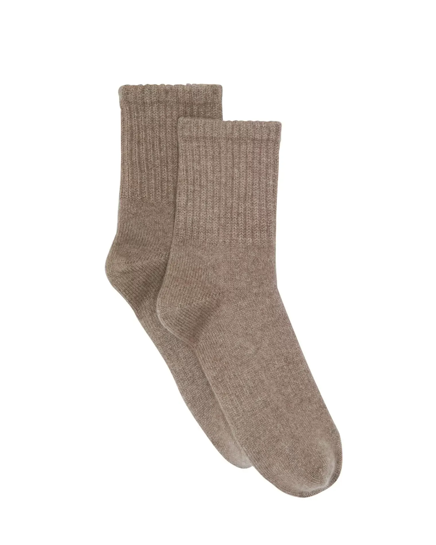 Kujten Socks & Leg Warmers>Cashmere Socks, 4-Threads Beige Taupe