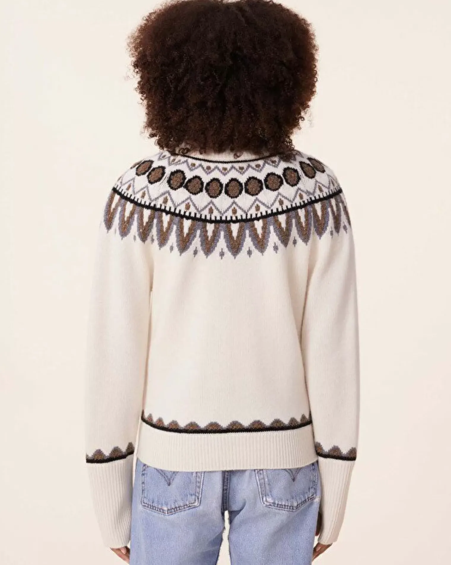 Kujten Sweaters & Sweatshirts>Cashmere Sweater Mittens Sleeves, 6-Threads Blanc Vintage