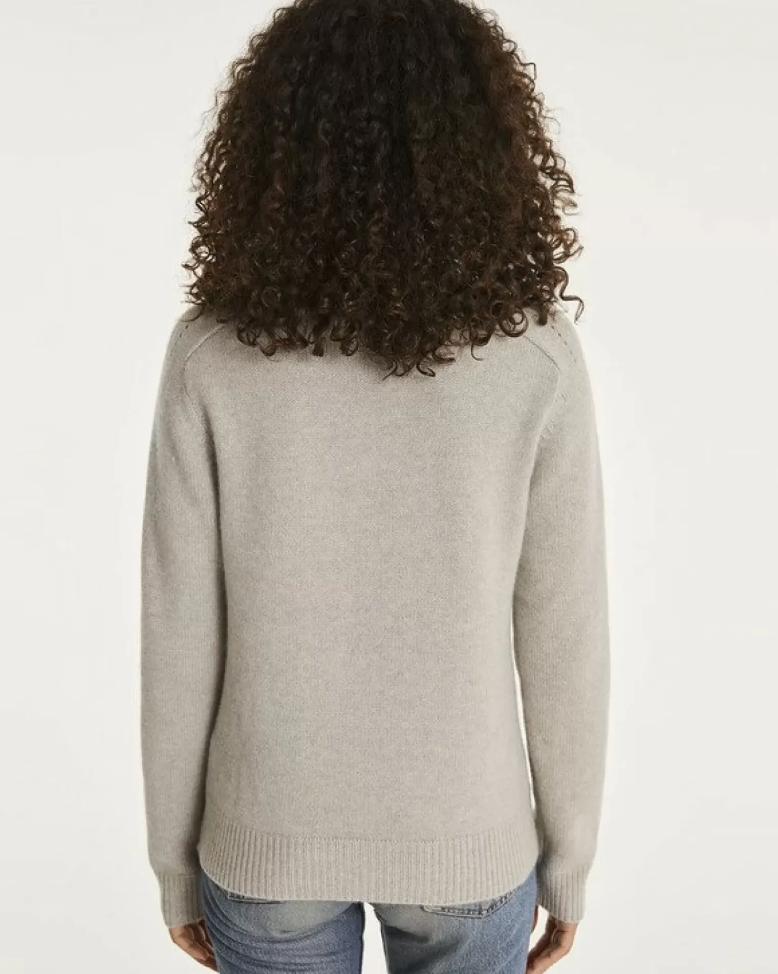 Kujten Sweaters & Sweatshirts>Cashmere Sweater Round Neck Long Sleeves Silk