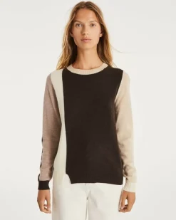 Kujten Sweaters & Sweatshirts>Cashmere Sweater Round Neck Long Sleeves Marron