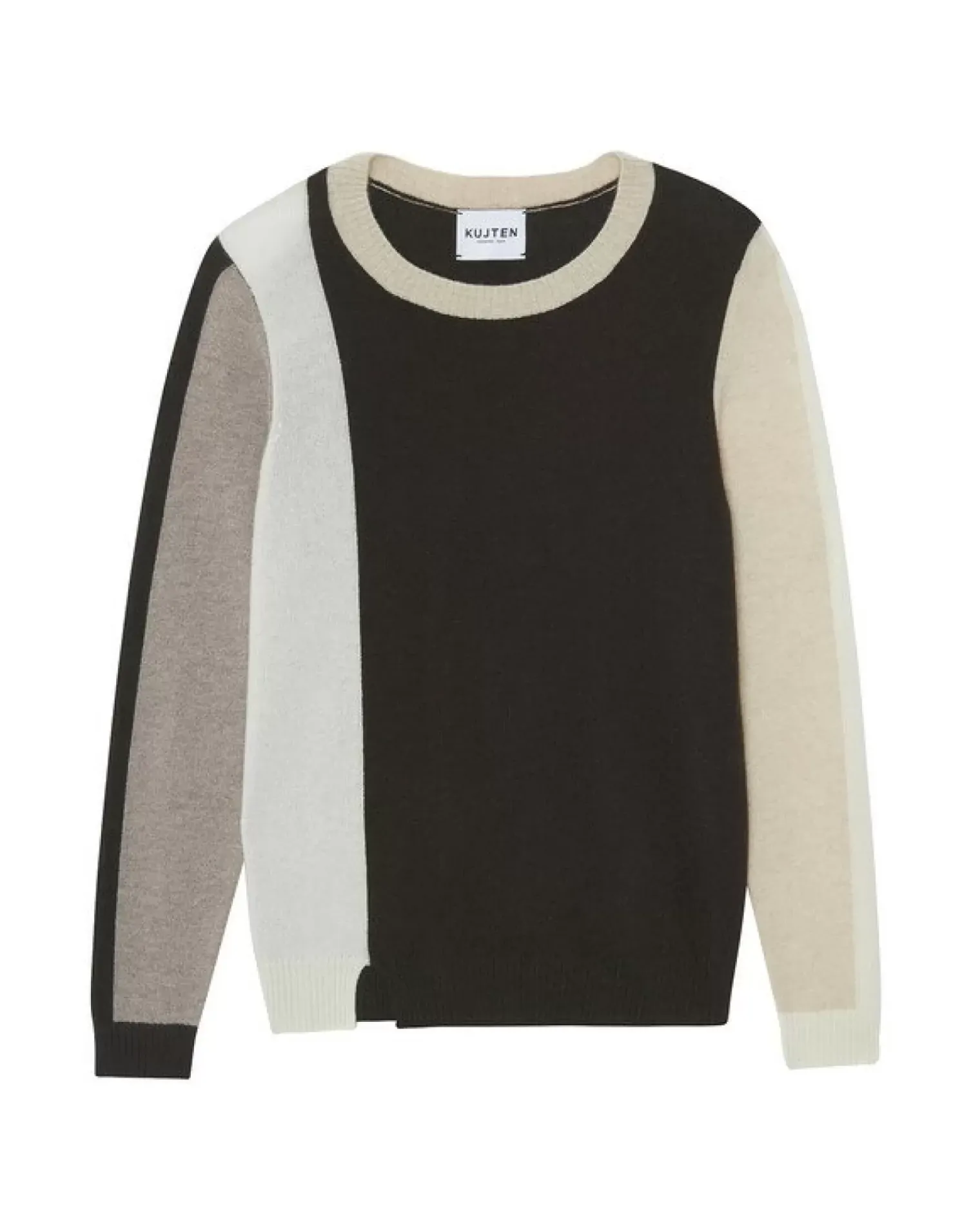 Kujten Sweaters & Sweatshirts>Cashmere Sweater Round Neck Long Sleeves Marron