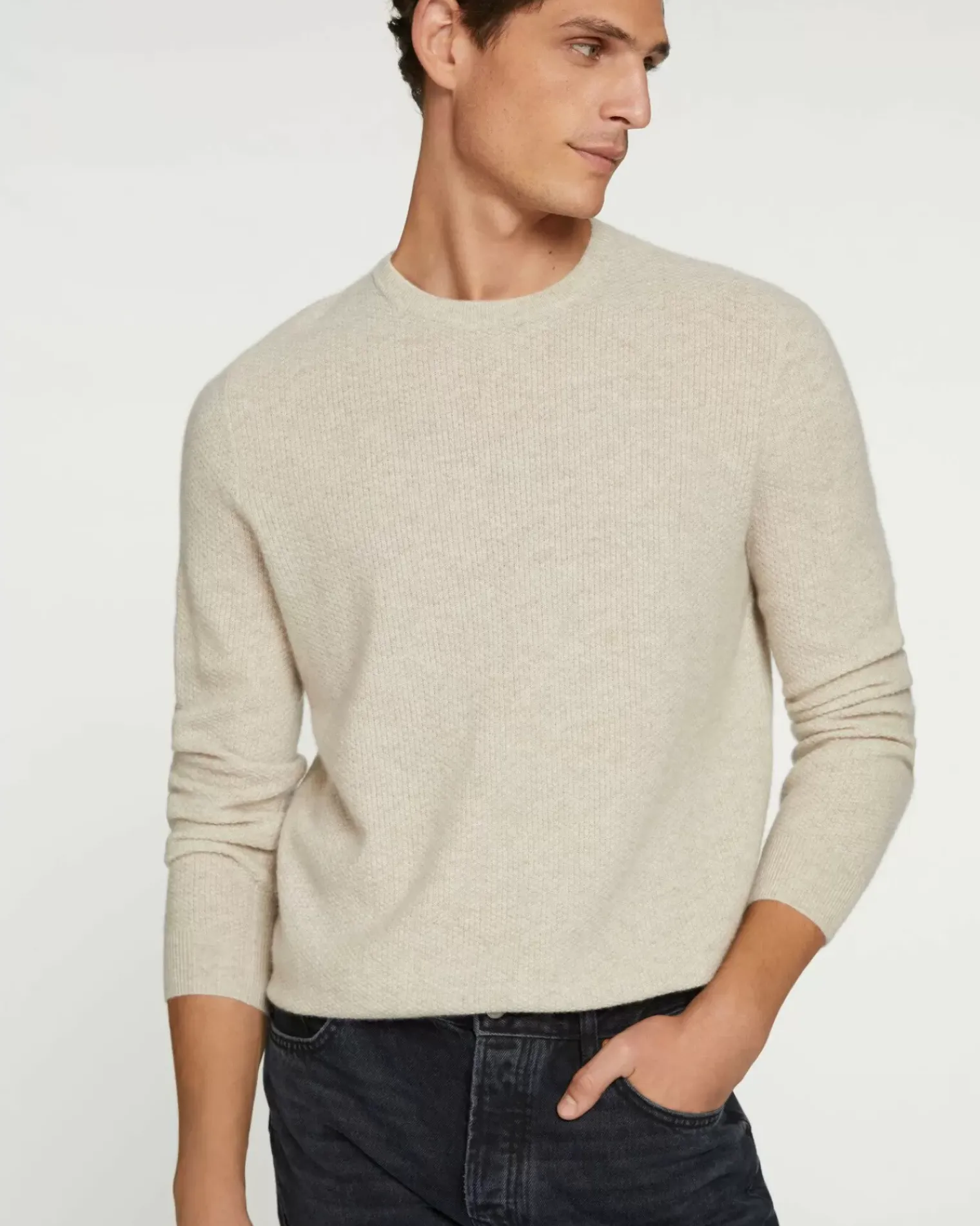 Kujten Sweaters & Sweatshirts>Cashmere Sweater Round Neck Long Sleeves Avoine