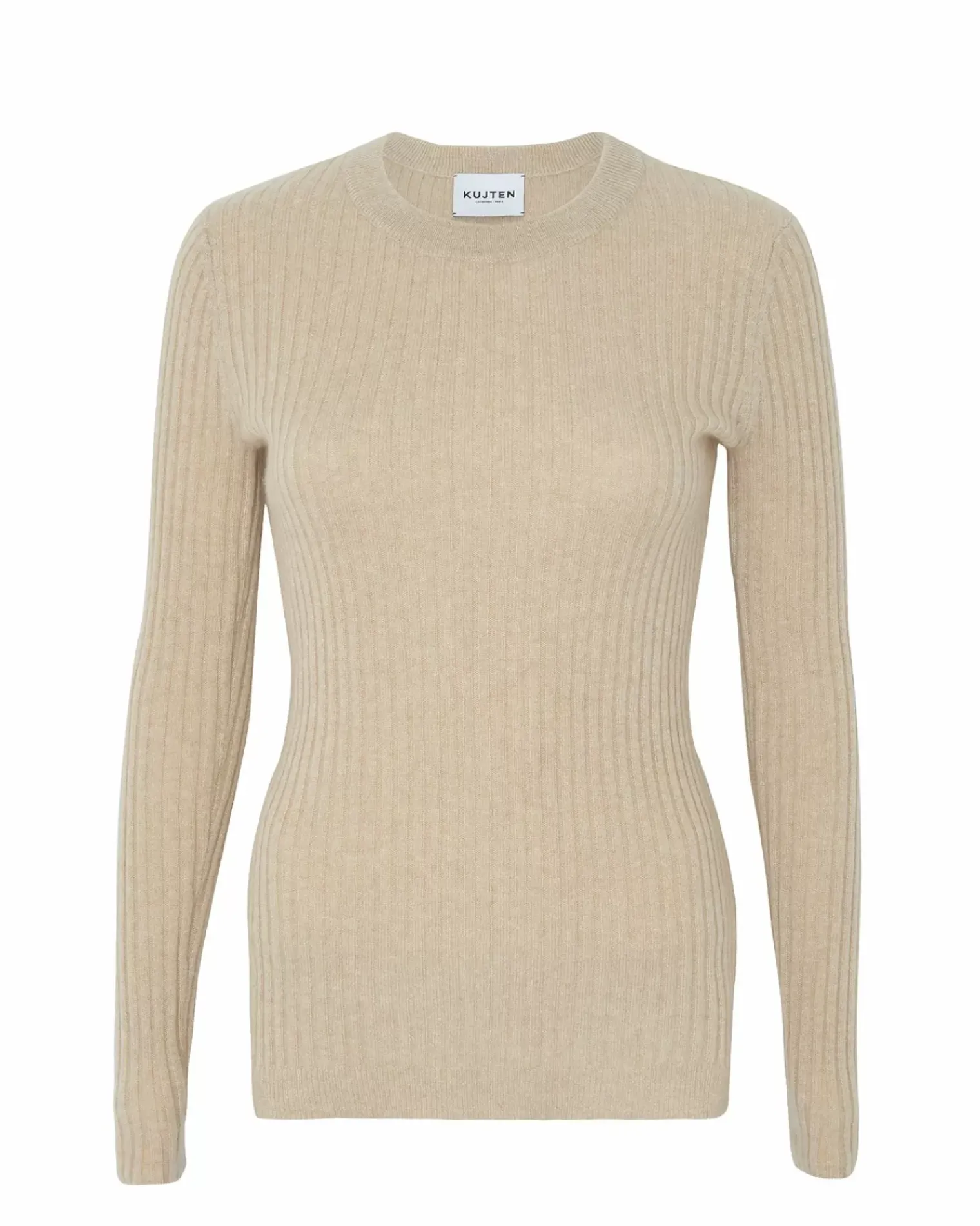 Kujten Sweaters & Sweatshirts>Cashmere Sweater Round Neck Long Sleeves, 2-Threads Organique