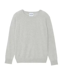 Kujten Sweaters & Sweatshirts>Cashmere Sweater Round Neck Long Sleeves Gris Bouleau