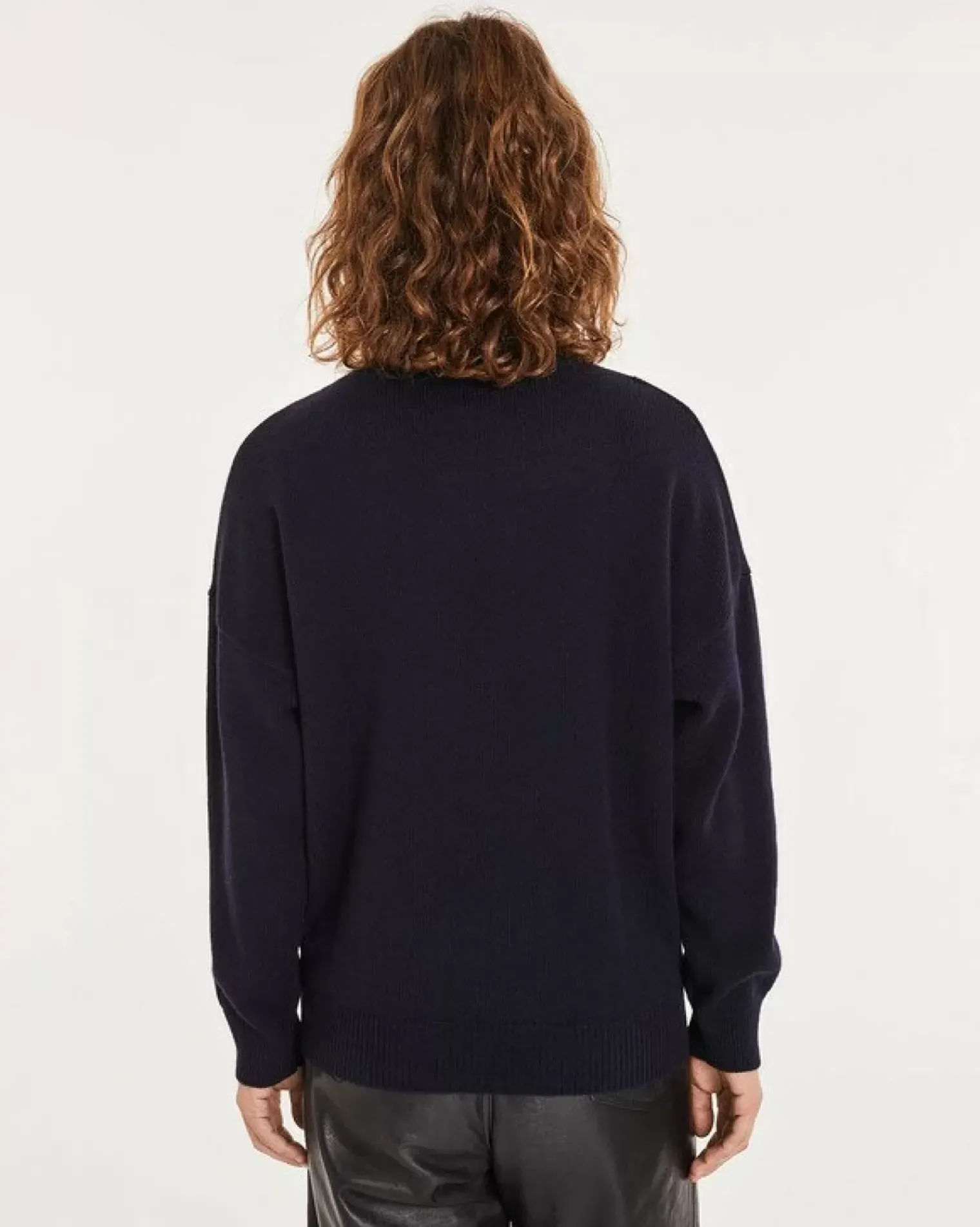 Kujten Sweaters & Sweatshirts>Cashmere Sweater Turtleneck Long Sleeves Bleu Marine Fonce
