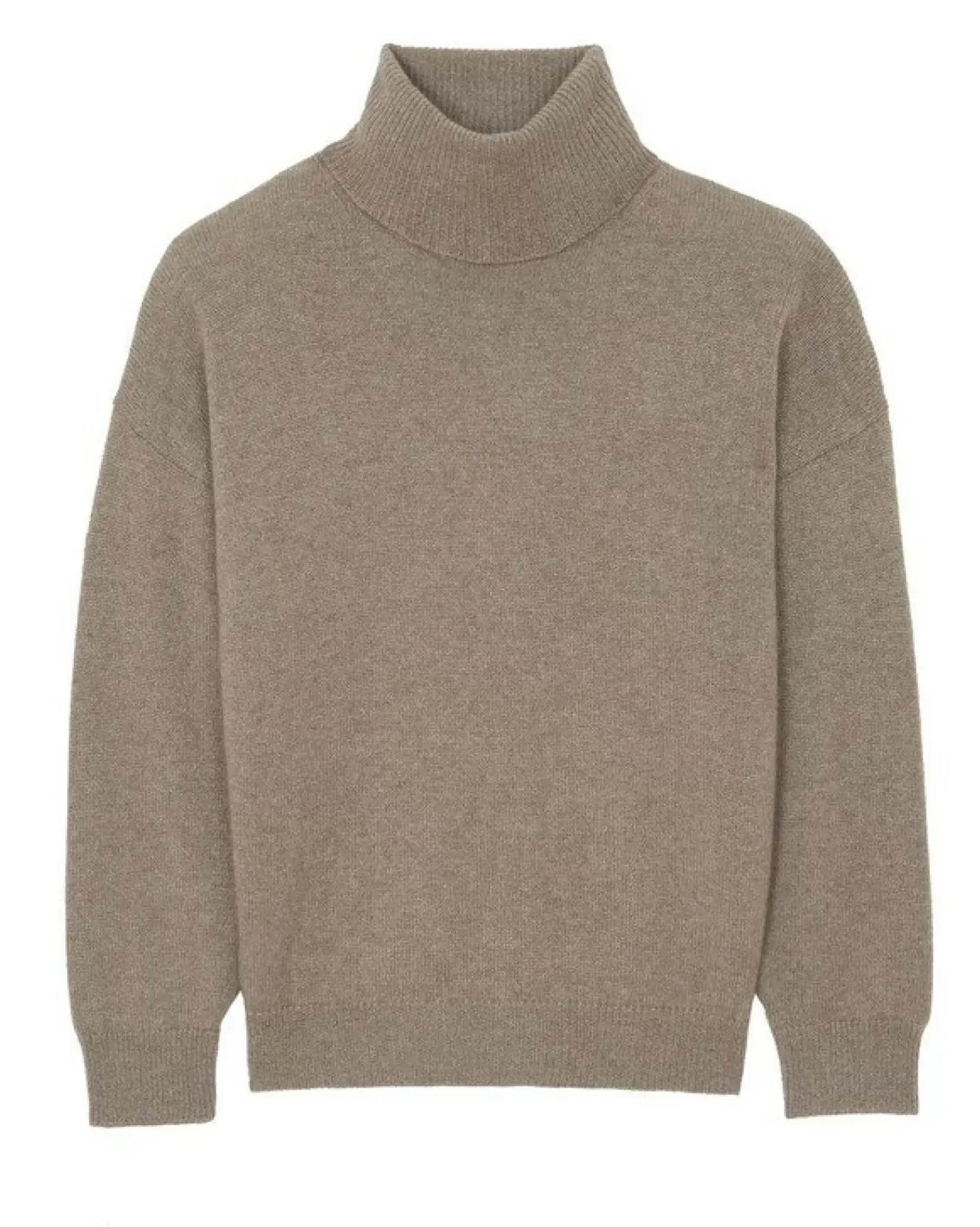 Kujten Sweaters & Sweatshirts>Cashmere Sweater Turtleneck Long Sleeves Beige Taupe