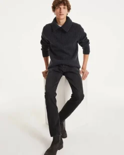 Kujten Sweaters & Sweatshirts>Cashmere Trucker Turtleneck Sweater Ocean