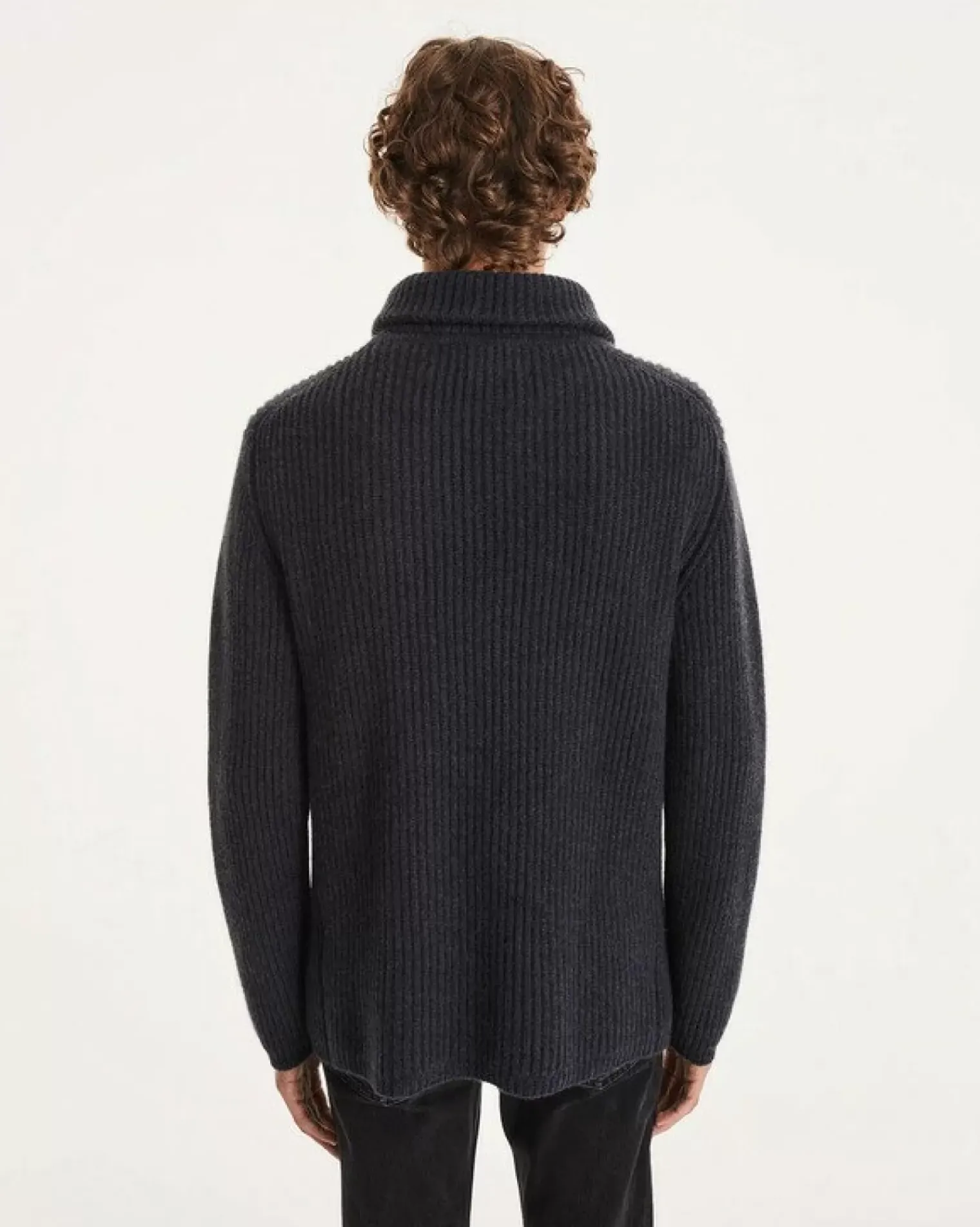 Kujten Sweaters & Sweatshirts>Cashmere Trucker Turtleneck Sweater Ocean