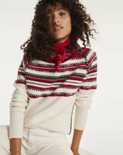 Kujten Sweaters & Sweatshirts>Cashmere Turtleneck Sweater Women Blanc