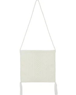 Kujten Bags>Cashmere Twisted Bag With Pompoms Blanc