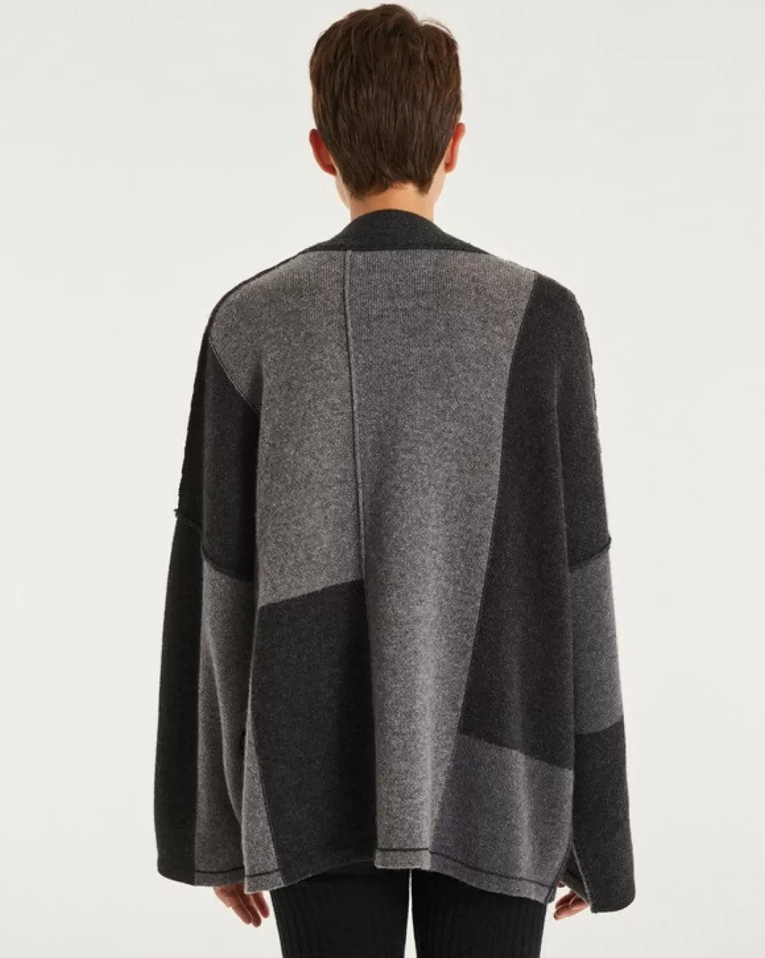Kujten Jackets & Vests>Cashmere Vest Kimono Noir