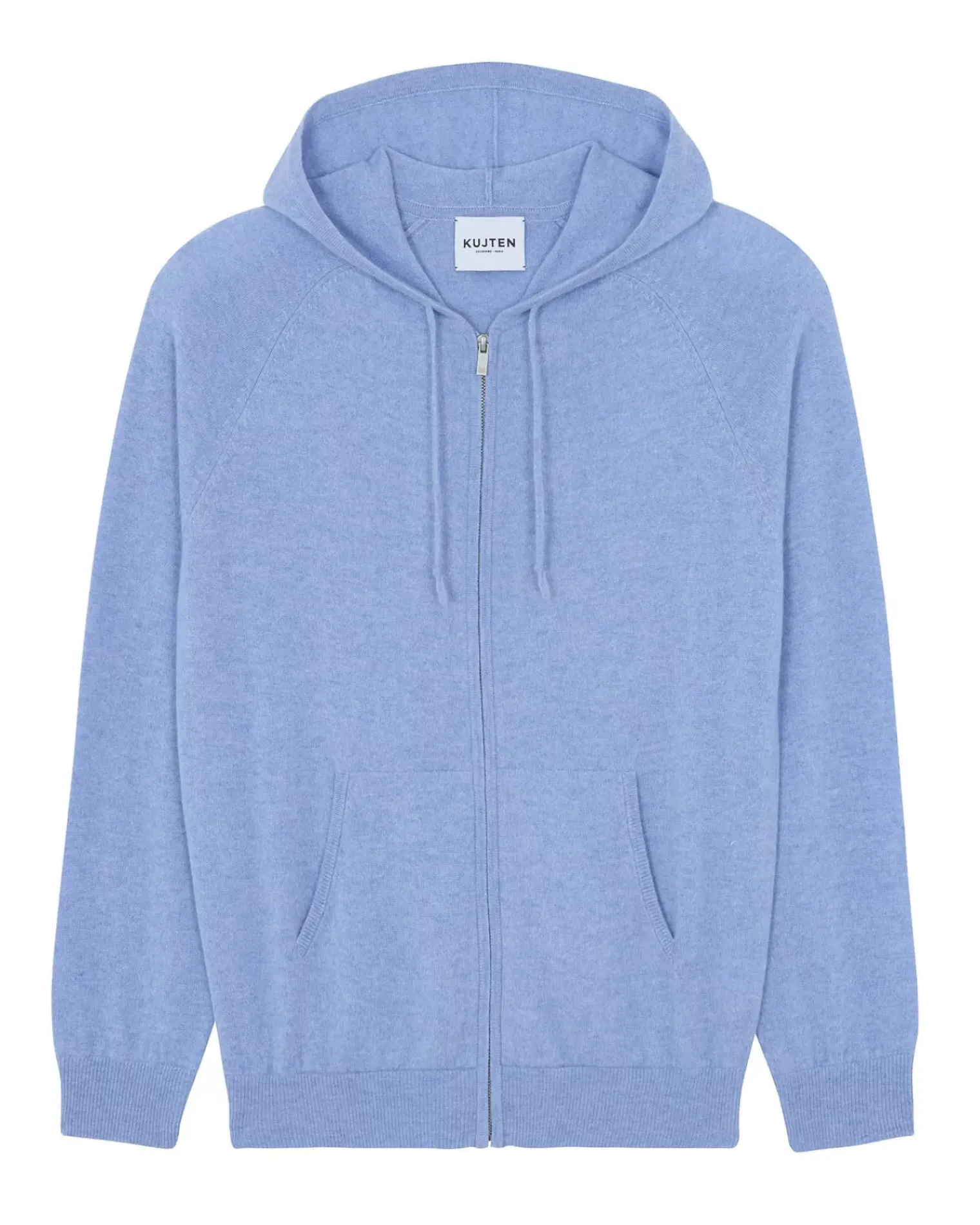 Kujten Hoodies>Cashmere Zipped Hooded Jacket Bleu Jeans
