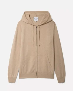 Kujten Hoodies>Cashmere Zipped Hooded Jacket Organique