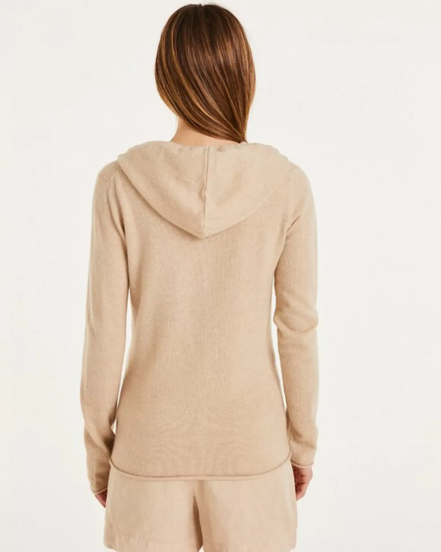 Kujten Jackets & Vests>Cashmere Zipped Hooded Jacket, 2-Threads Organique