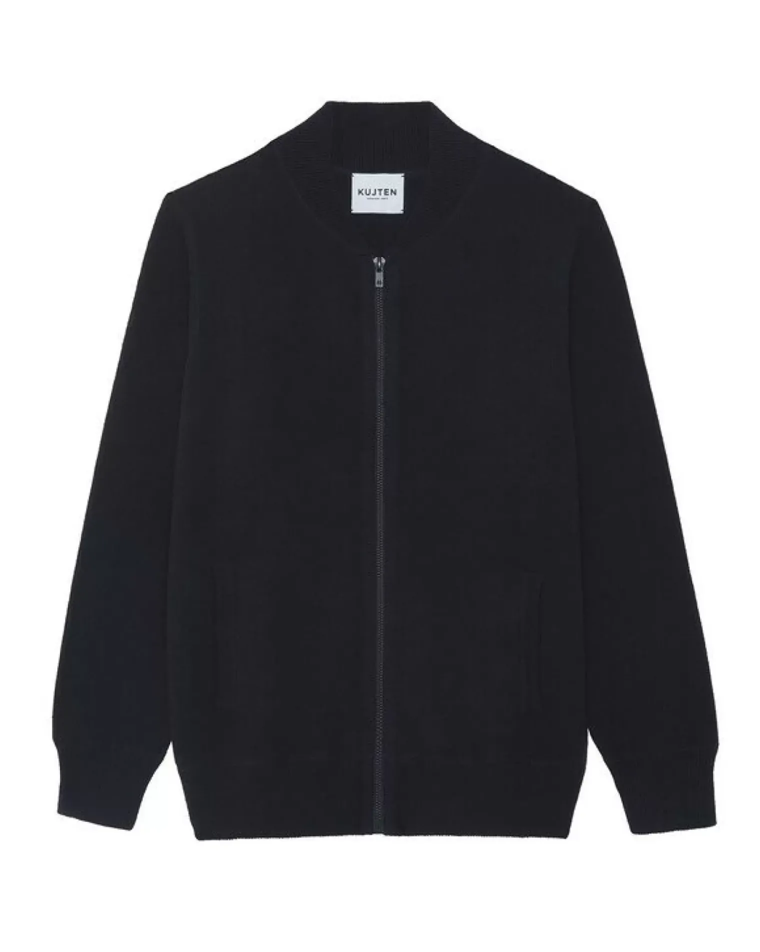 Kujten Coats>Cashmere Zipped Jacket, 2-Threads Bleu Marine Fonce