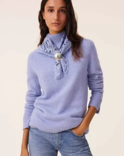 Kujten Sweaters & Sweatshirts>Chimney Neck Cashmere Sweater, 4-Threads Jeans