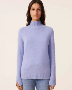 Kujten Sweaters & Sweatshirts>Chimney Neck Cashmere Sweater, 4-Threads Jeans
