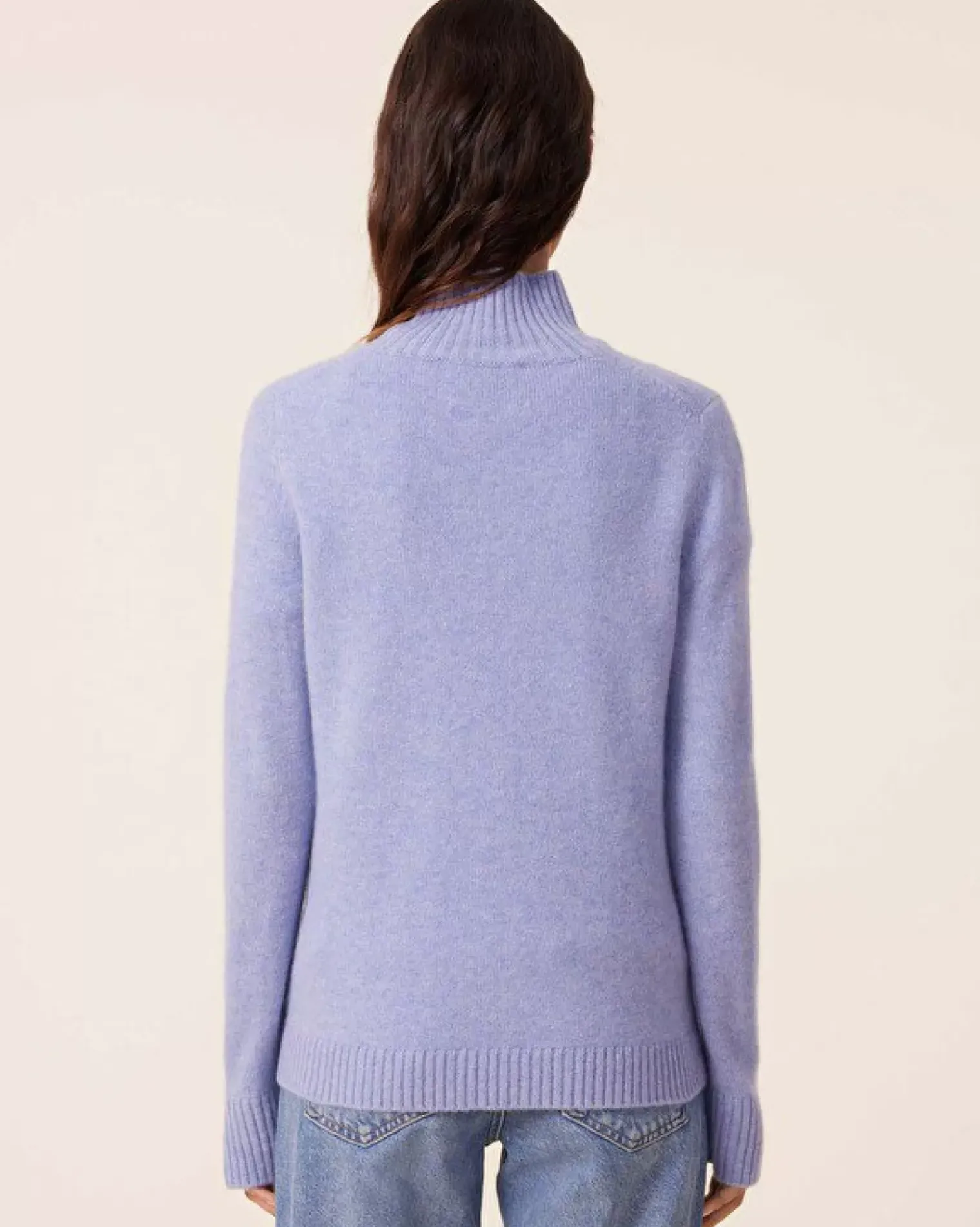 Kujten Sweaters & Sweatshirts>Chimney Neck Cashmere Sweater, 4-Threads Jeans