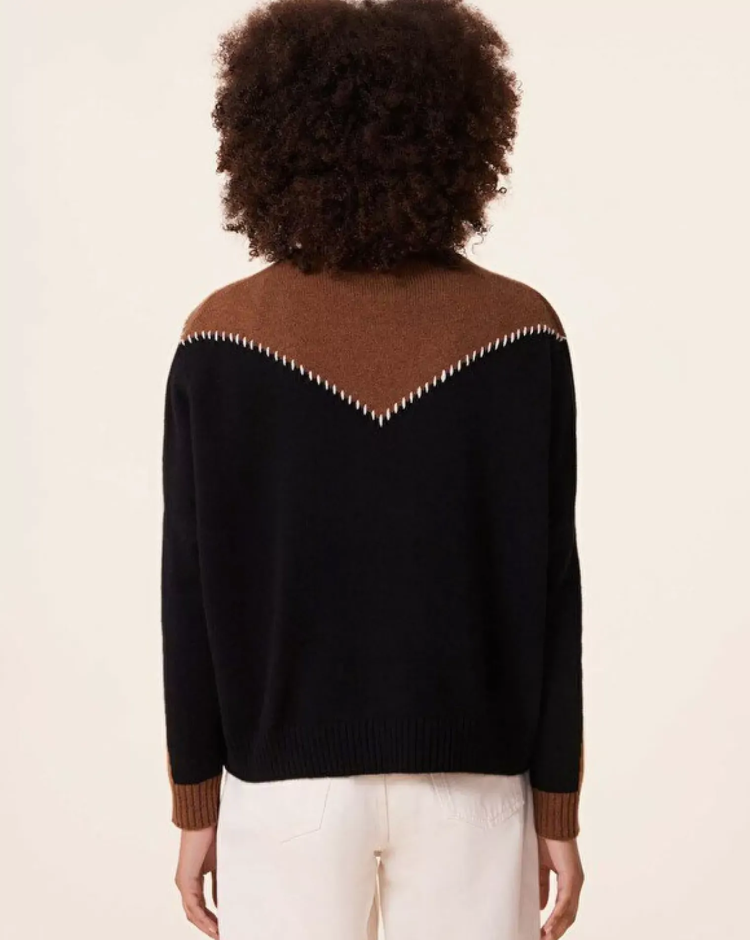 Kujten Sweaters & Sweatshirts>Chimney Neck Cashmere Sweater, 4-Threads Marron Epice