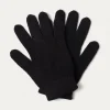 Kujten Gloves & Mittens>Colored Plain Cashmere Gloves, 8-Threads Noir