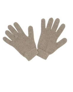 Kujten Gloves & Mittens>Colored Plain Cashmere Gloves, 8-Threads Beige Taupe