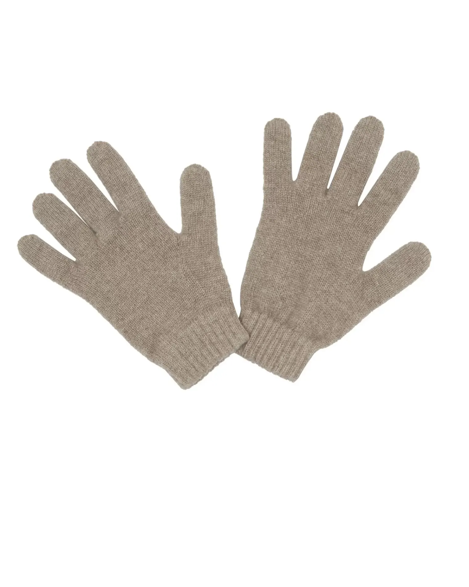Kujten Gloves & Mittens>Colored Plain Cashmere Gloves, 8-Threads Beige Taupe