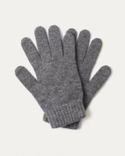 Kujten Gloves & Mittens>Colored Plain Cashmere Gloves, 8-Threads Gris Flanelle