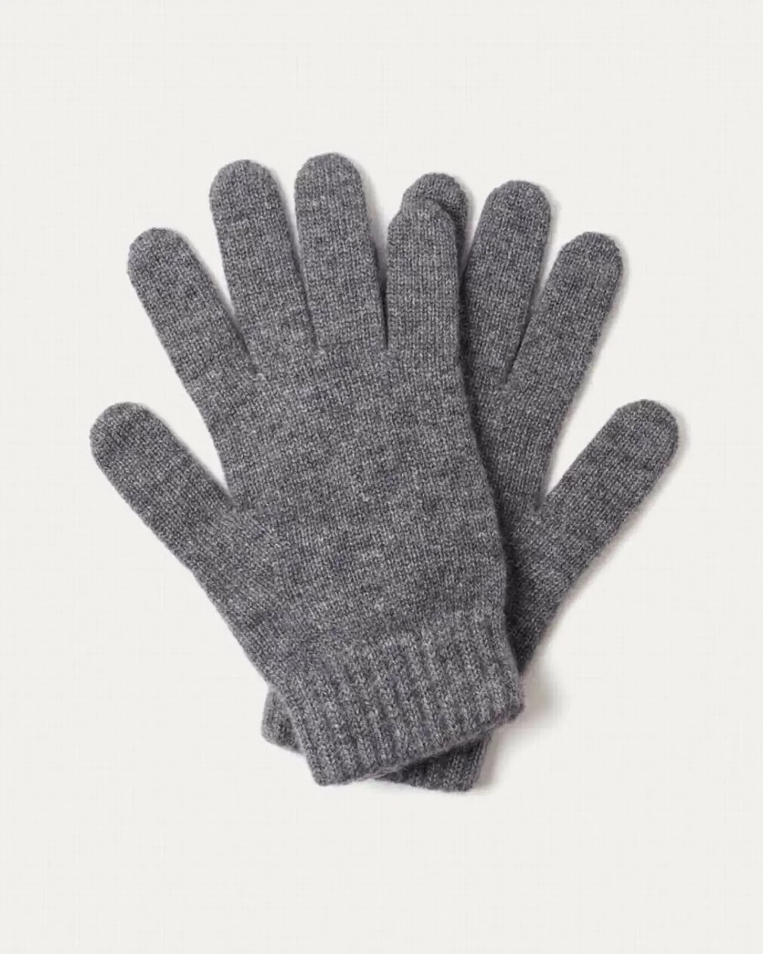 Kujten Gloves & Mittens>Colored Plain Cashmere Gloves, 8-Threads Gris Flanelle