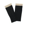 Kujten Gloves & Mittens>Contrast Edge Cashmere Mittens Noir