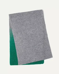 Kujten Scarves & Snoods>Dip Dye Off-Gauge Cashmere Scarf Vert Emeraude