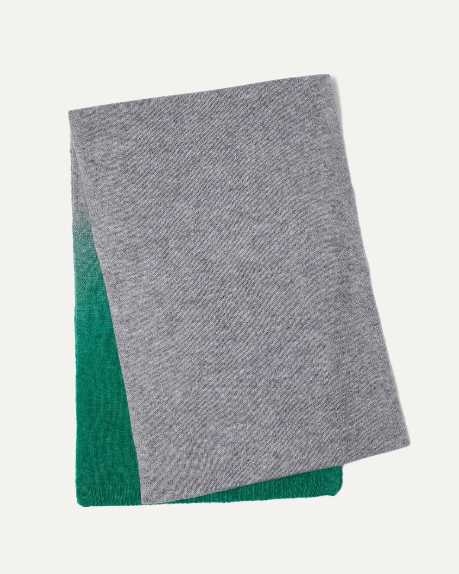 Kujten Scarves & Snoods>Dip Dye Off-Gauge Cashmere Scarf Vert Emeraude
