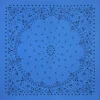 Kujten Bandanas>Extra Large Printed Cashmere Bandana Bleu Kabalos