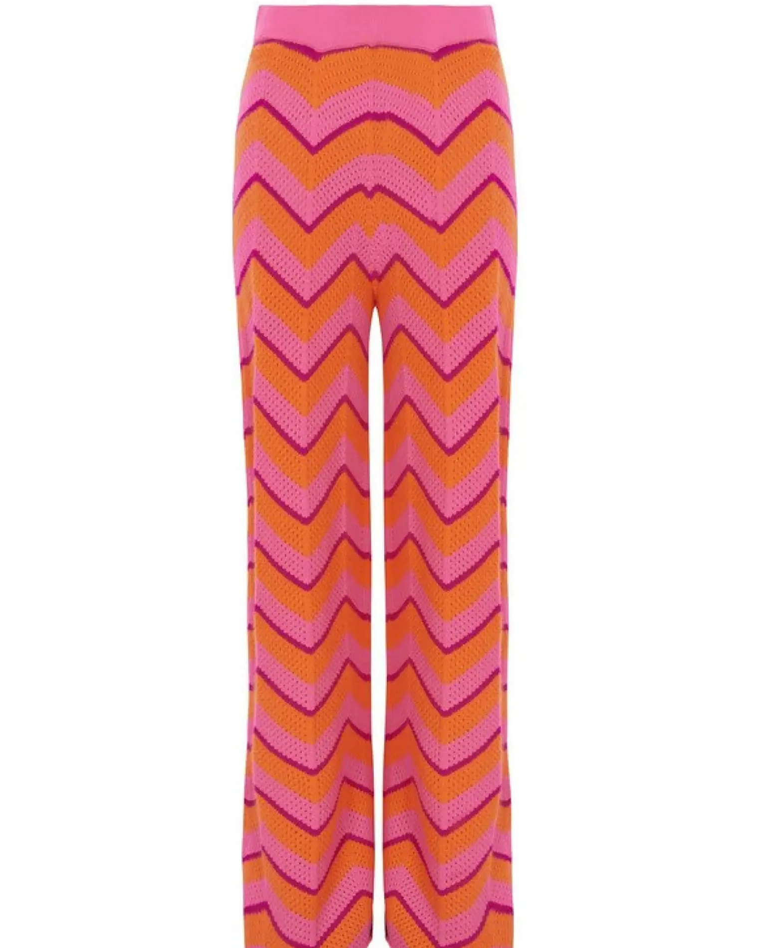 Kujten Pants & Shorts>Flared Cashmere Pants Orange Fluo