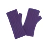 Kujten Gloves & Mittens>Flat Rib Cashmere Mittens, 2-Threads Deep Purple