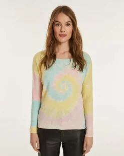 Kujten Sweaters & Sweatshirts>Fringed Boat Neck Cashmere Sweater Candy Pink