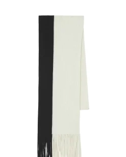 Kujten Scarves & Snoods>Fringed Long Scarf Blanc Vintage
