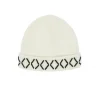 Kujten Hats & Headbands>Hand Embroidered Cashmere Beanie Blanc Vintage