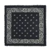 Kujten Scarves & Snoods>Hawaien Pattern Cashmere Bandana, 2-Threads Noir