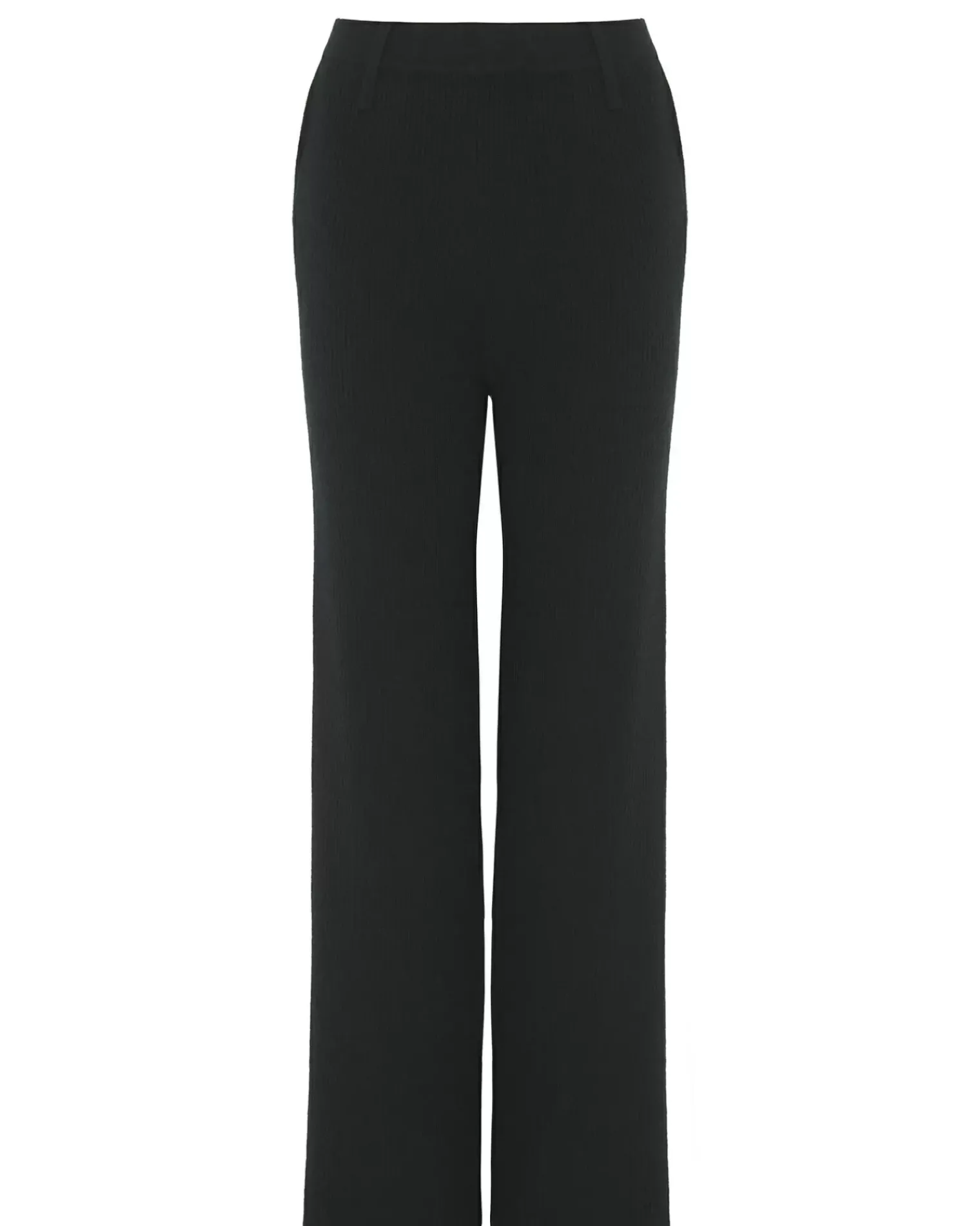 Kujten Pants & Shorts>High Waist Cashmere Pants Noir