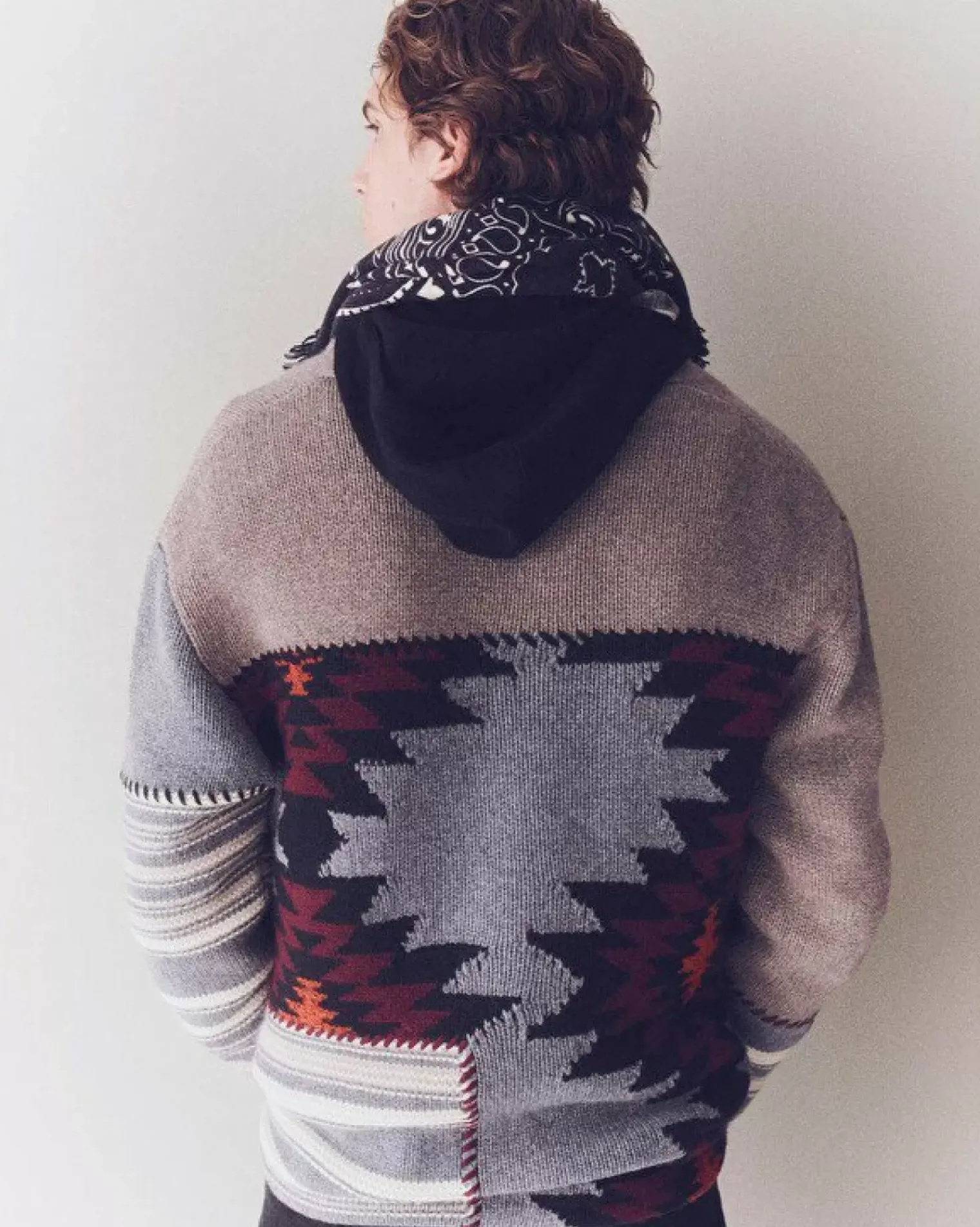 Kujten Jackets & Vests>Jacquard Cashmere Cardigan, 12-Threads Gris Granit