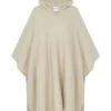 Kujten Capes & Ponchos>Jacquard Hooded Cashmere Poncho, 4-Threads Organique