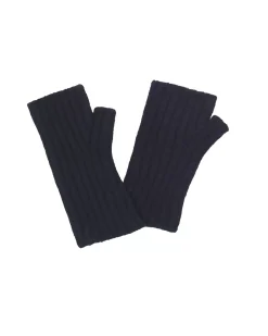 Kujten Gloves & Mittens>Kids Cashmere Mittens, 2-Threads Bleu Marine Fonce