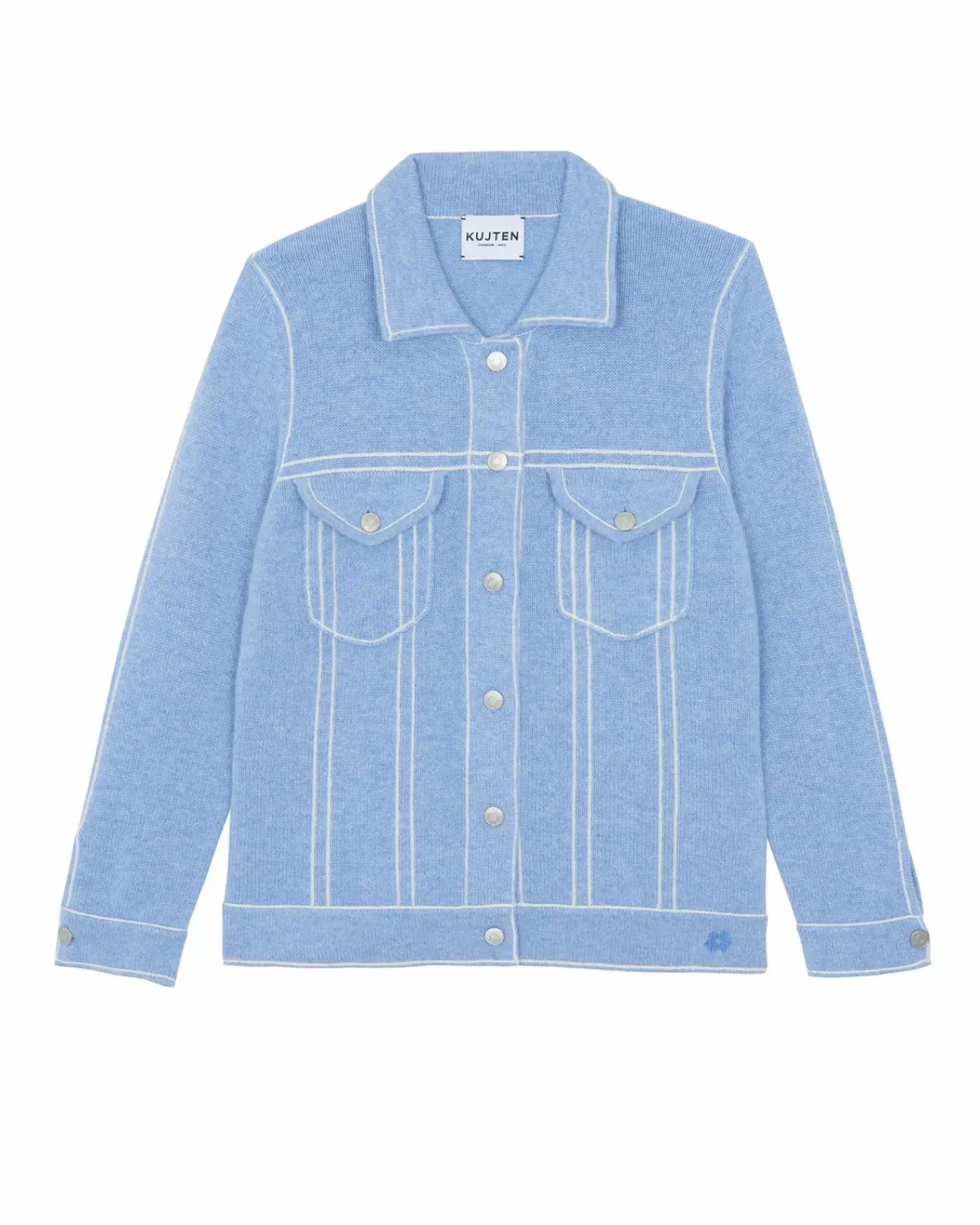 Kujten Jackets & Vests>Kids Long Sleeves Cashmere Jacket, 4-Threads Bleu Jeans