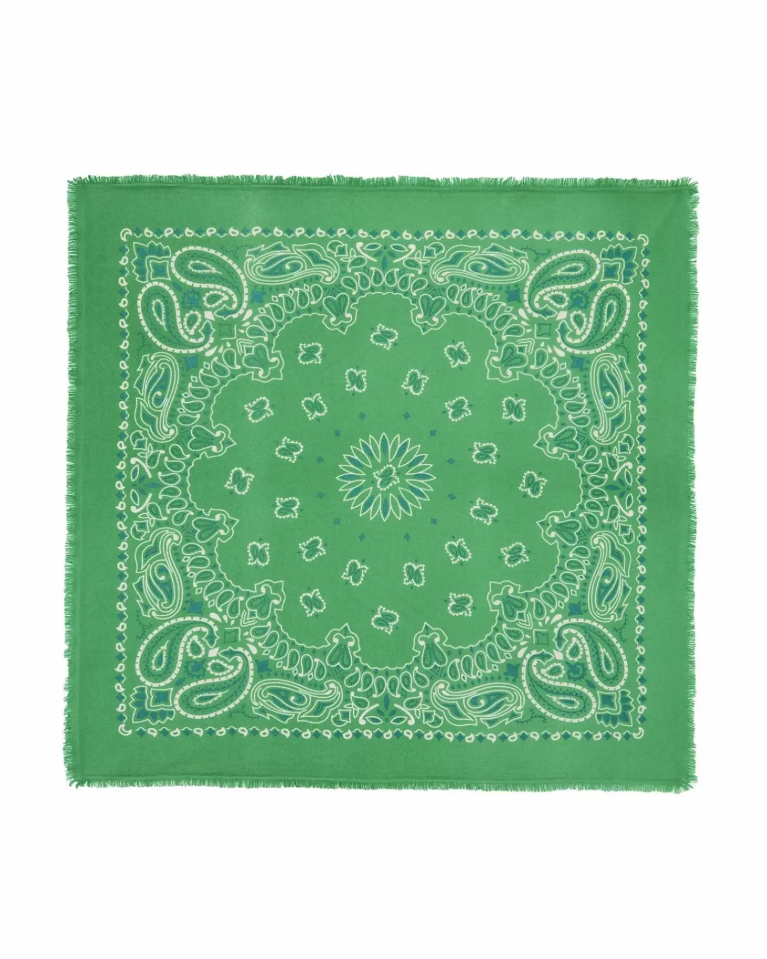 Kujten Scarves & Snoods>Large Cashmere Bandana Vert Gazon