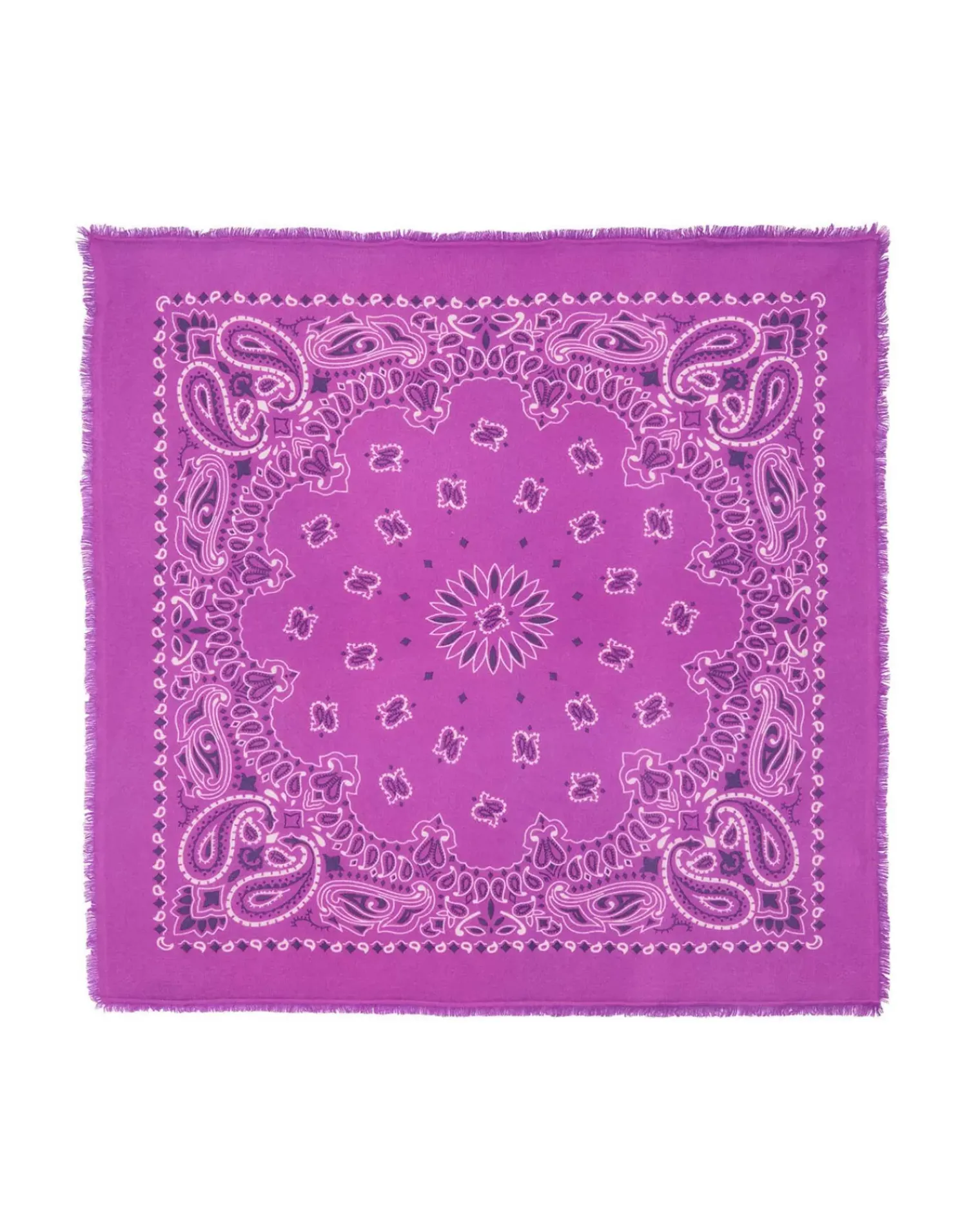 Kujten Scarves & Snoods>Large Cashmere Bandana Violet India