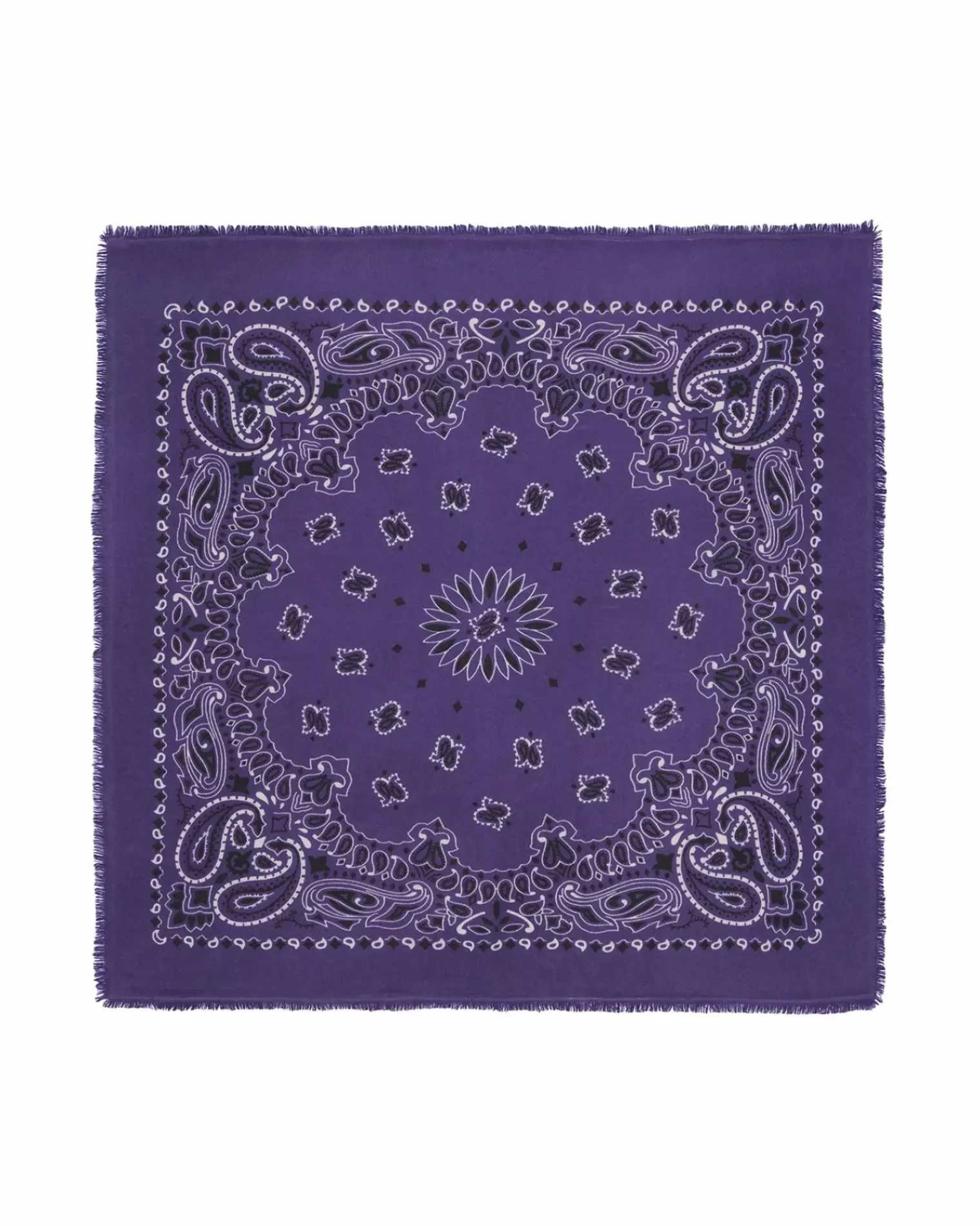 Kujten Scarves & Snoods>Large Cashmere Bandana, 2-Threads Deep Purple